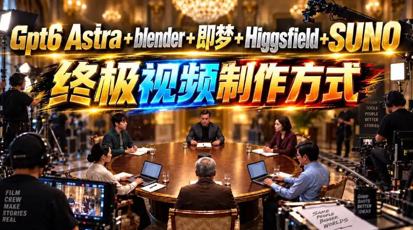 GPT-6 Astra+Blender+即梦+Higgsfield+Suno=终极视频制作方式! GPT-6 Astra+Blender+即梦+Higgsfield+Suno=终极视频制作方式!
