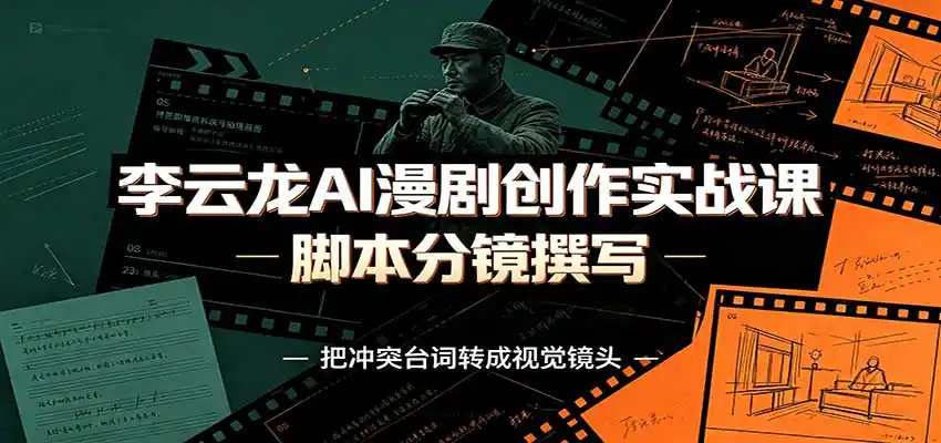 李云龙AI漫剧创作实战课:角色人设还原,脚本分镜撰写,AI漫剧成片完整制作教学 李云龙AI漫剧创作实战课:角色人设还原,脚本分镜撰写,AI漫剧成片完整制作教学