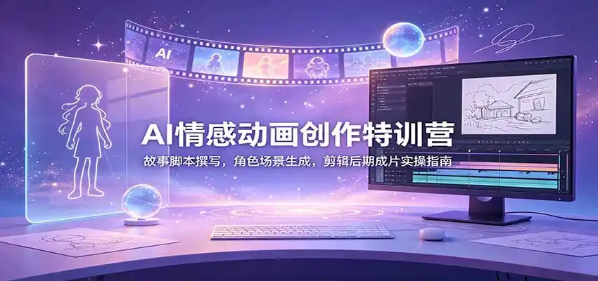 AI情感动画创作特训营:故事脚本撰写,角色场景生成,剪辑后期成片实操指南 AI情感动画创作特训营:故事脚本撰写,角色场景生成,剪辑后期成片实操指南