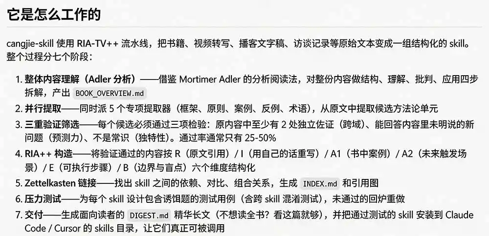 全网走红!GitHub上6.7K Star的开源项目,把任何书、长视频、播客蒸馏成AI工具,值得收藏 cangjie-skill 全网走红!GitHub上6.7K Star的开源项目,把任何书、长视频、播客蒸馏成AI工具,值得收藏 cangjie-skill