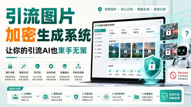 引流图片加密生成系统,让你的引流AI也束手无策 引流图片加密生成系统,让你的引流AI也束手无策