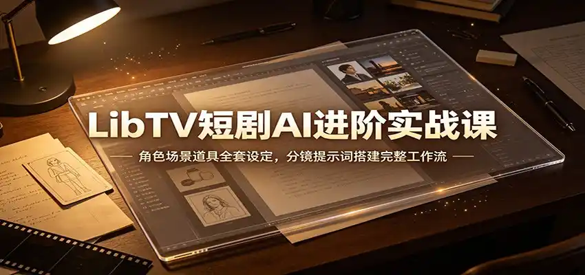 LibTV短剧AI进阶实战课:角色场景道具全套设定,分镜提示词搭建完整工作流 LibTV短剧AI进阶实战课:角色场景道具全套设定,分镜提示词搭建完整工作流