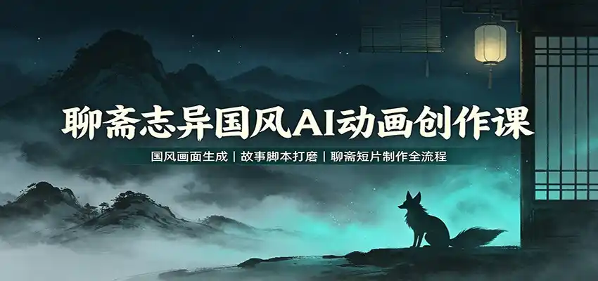 聊斋志异国风AI动画创作课:国风画面生成,故事脚本打磨,聊斋短片制作全流程 聊斋志异国风AI动画创作课:国风画面生成,故事脚本打磨,聊斋短片制作全流程