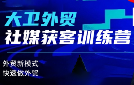 大卫老师·外贸社媒获客独家训练营(更新4月) 大卫老师·外贸社媒获客独家训练营(更新4月)