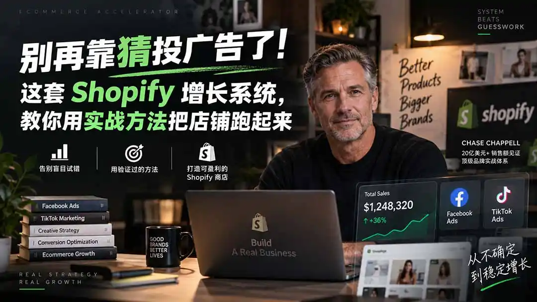 别再靠猜投广告了!这套 Shopify 增长系统,教你用实战方法把店铺跑起来【原创双语字幕】 别再靠猜投广告了!这套 Shopify 增长系统,教你用实战方法把店铺跑起来【原创双语字幕】