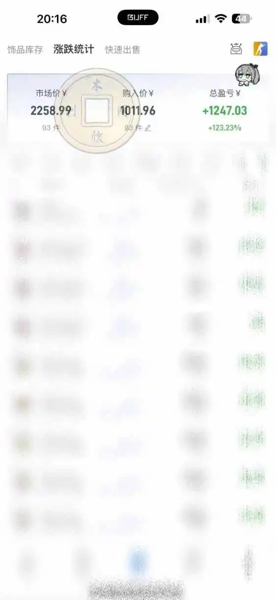 CS2饰品搬砖，每轮收益为采购本金的10%+，综合月化为20-30%，稳健型副业