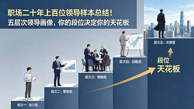 付费文章:职场二十年上百位领导样本总结!五层次领导画像,你的段位决定你的天花板 付费文章:职场二十年上百位领导样本总结!五层次领导画像,你的段位决定你的天花板