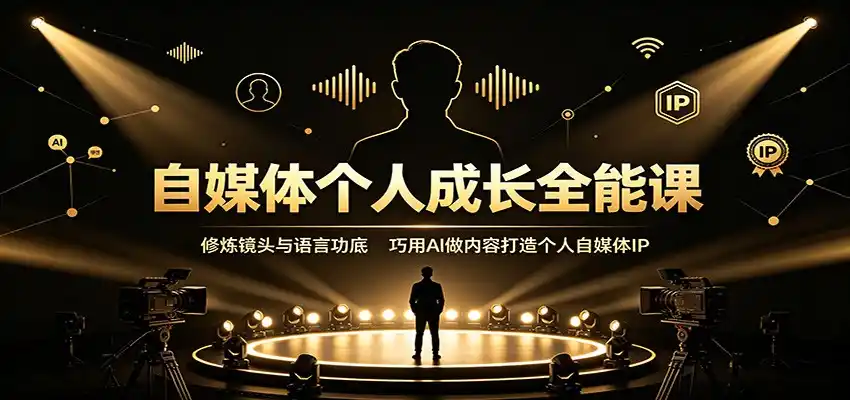 自媒体个人成长全能课:修炼镜头与语言功底,巧用AI做内容打造个人自媒体IP 自媒体个人成长全能课:修炼镜头与语言功底,巧用AI做内容打造个人自媒体IP