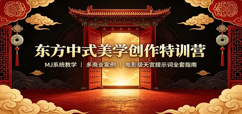 东方中式美学创作特训营:MJ系统教学,多商业案例,电影级天宫提示词全套指南 东方中式美学创作特训营:MJ系统教学,多商业案例,电影级天宫提示词全套指南