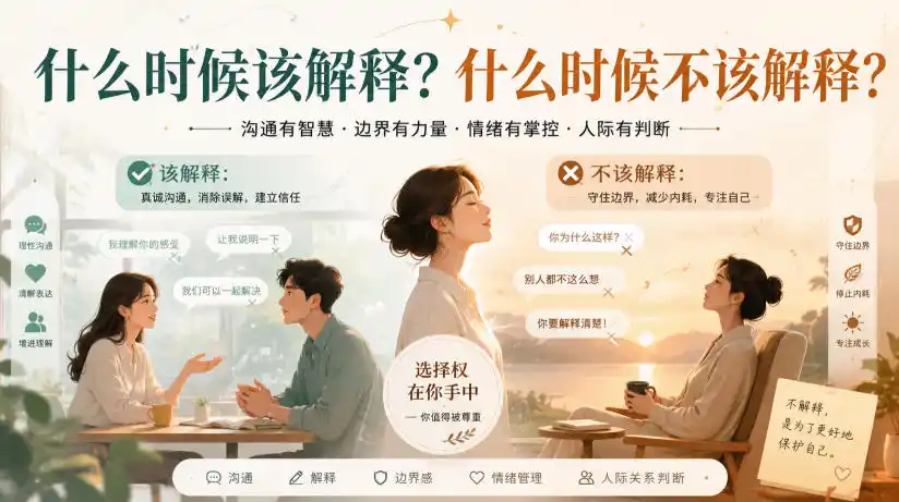 付费文章:什么时候该解释?什么时候不该解释? 付费文章:什么时候该解释?什么时候不该解释?