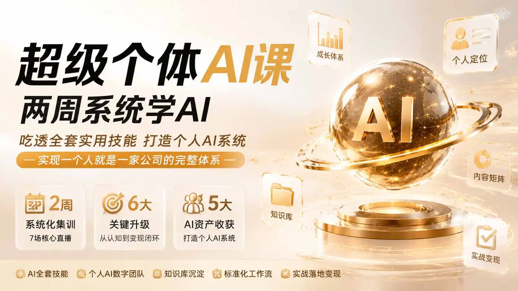 超级个体AI课 两周系统学AI;吃透全套实用技能打造个人AI系统,实现一个人就是一家公司的完整体系(更新0823 超级个体AI课 两周系统学AI;吃透全套实用技能打造个人AI系统,实现一个人就是一家公司的完整体系(更新0823