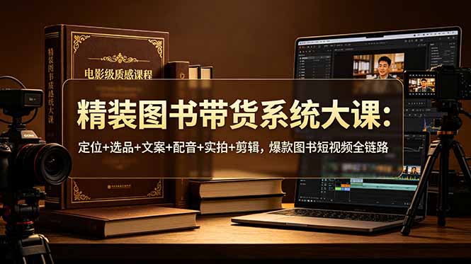 精装图书带货系统大课:定位+选品+文案+配音+实拍+剪辑,爆款图书短视频全链路 精装图书带货系统大课:定位+选品+文案+配音+实拍+剪辑,爆款图书短视频全链路