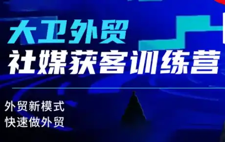 大卫老师·外贸社媒获客独家训练营(更新8月) 大卫老师·外贸社媒获客独家训练营(更新8月)