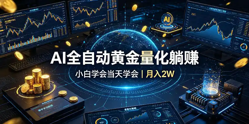 AI全自动黄金量化躺賺:小白学会当天学会,月入2W!【揭秘】 AI全自动黄金量化躺賺:小白学会当天学会,月入2W!【揭秘】