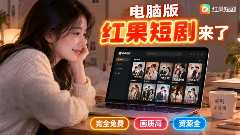 手机看短剧费眼?电脑版红果短剧来了,完全免费、画质高、资源全 手机看短剧费眼?电脑版红果短剧来了,完全免费、画质高、资源全