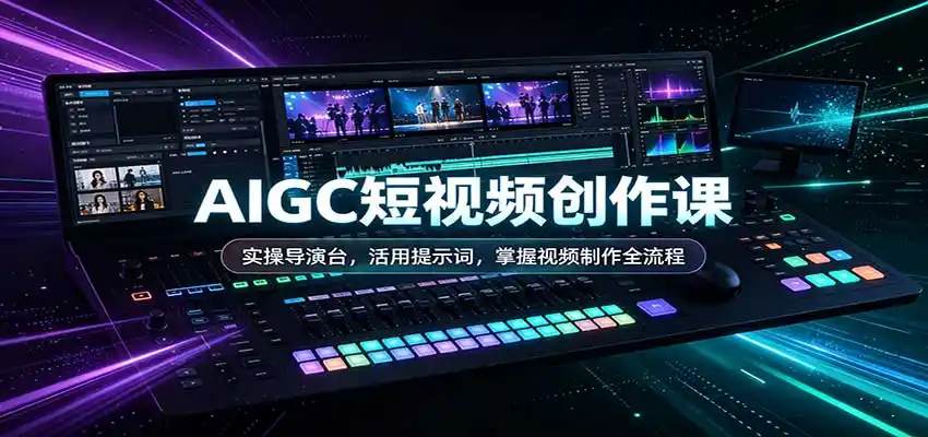 AIGC短视频创作课:实操导演台,活用提示词,掌握视频制作全流程 AIGC短视频创作课:实操导演台,活用提示词,掌握视频制作全流程