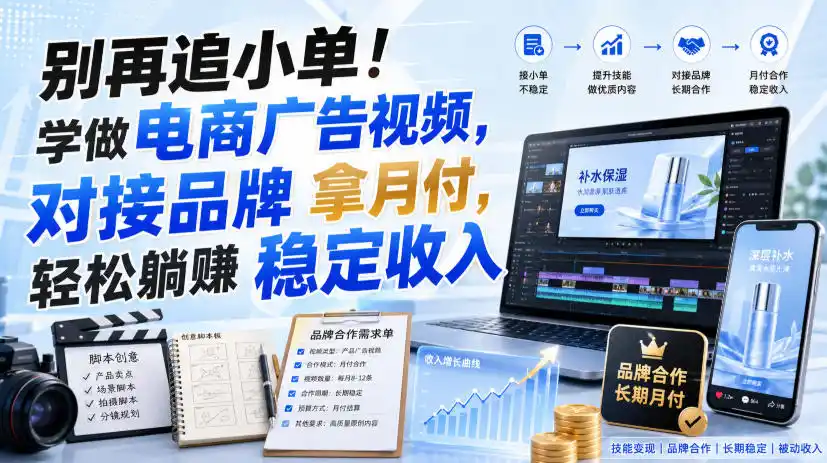 别再追小单!学做电商广告视频,对接品牌拿月付,轻松躺賺稳定收入【原创双语字幕】 别再追小单!学做电商广告视频,对接品牌拿月付,轻松躺賺稳定收入【原创双语字幕】