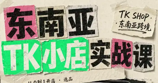东南亚TK小店实战课(基础+进阶) 东南亚TK小店实战课(基础+进阶)