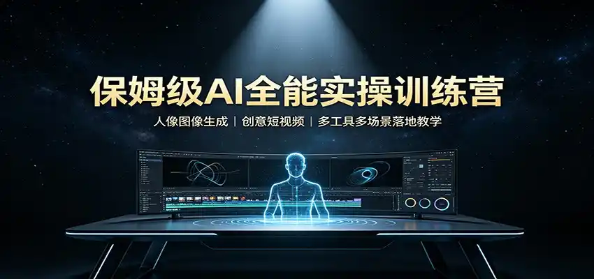 保姆级AI全能实操训练营:人像图像生成,创意短视频,多工具多场景落地教学 保姆级AI全能实操训练营:人像图像生成,创意短视频,多工具多场景落地教学