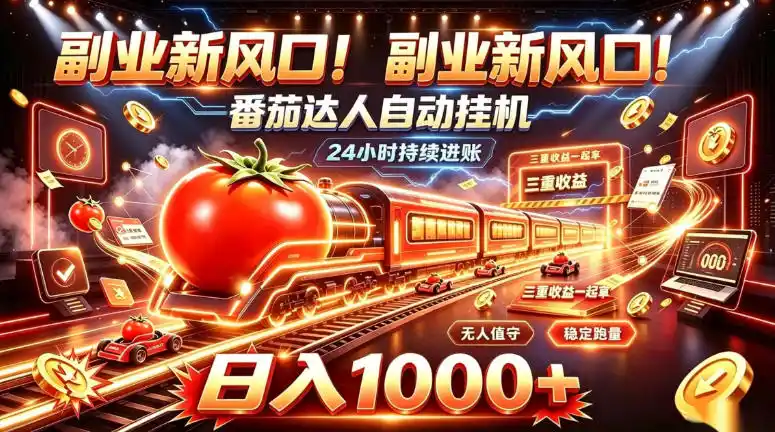 副业新风口!番茄达人自动挂G,24小时持续进账,三重收益一起拿,日入1000+【揭秘】 副业新风口!番茄达人自动挂G,24小时持续进账,三重收益一起拿,日入1000+【揭秘】