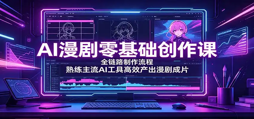 AI漫剧零基础创作课:全链路制作流程,熟练主流AI工具高效产出漫剧成片 AI漫剧零基础创作课:全链路制作流程,熟练主流AI工具高效产出漫剧成片