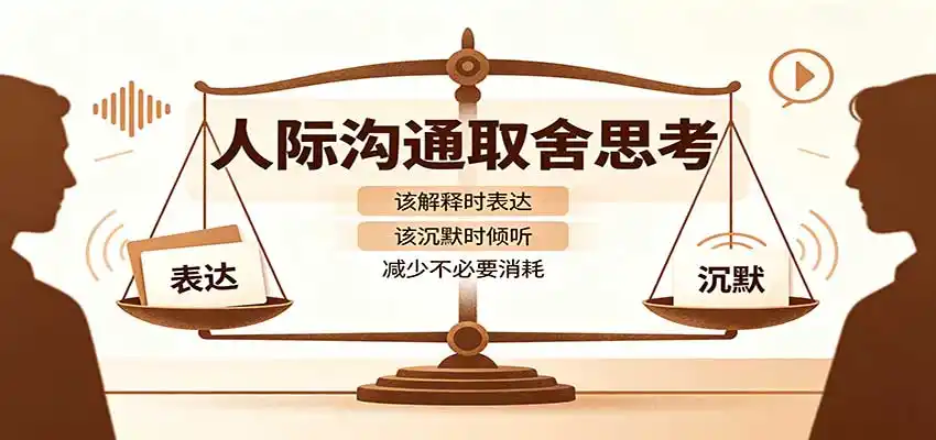 人际沟通取舍思考:分清解释与沉默边界,拿捏职场生活沟通分寸减少情绪内耗 人际沟通取舍思考:分清解释与沉默边界,拿捏职场生活沟通分寸减少情绪内耗