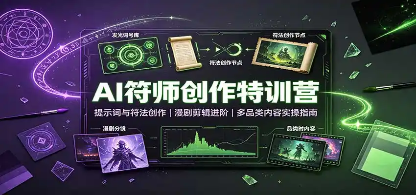 AI符师创作特训营:提示词与符法创作,漫剧剪辑进阶,多品类内容实操指南 AI符师创作特训营:提示词与符法创作,漫剧剪辑进阶,多品类内容实操指南