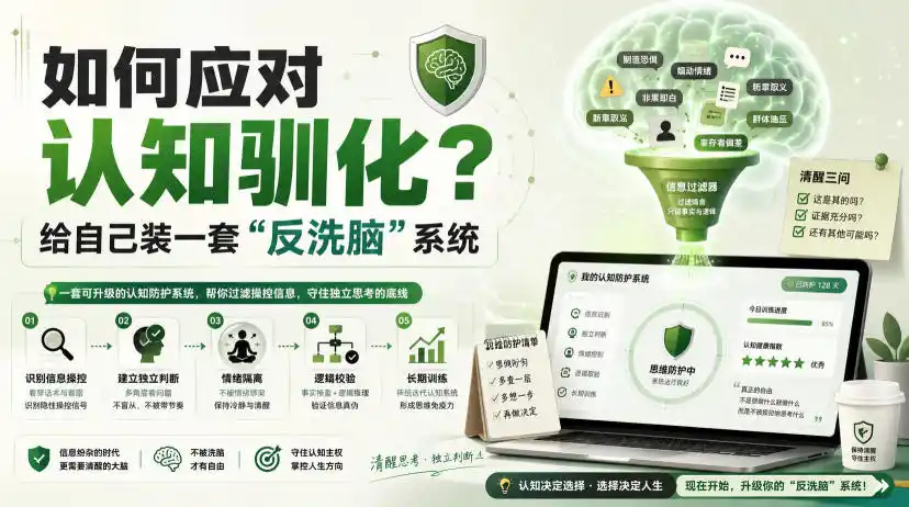 付费文章：如何应对认知驯化？给自己装一套“反洗脑”系统