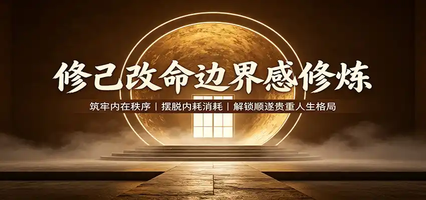 修己改命边界感修炼：筑牢内在秩序，摆脱内耗消耗，解锁顺遂贵重人生格局