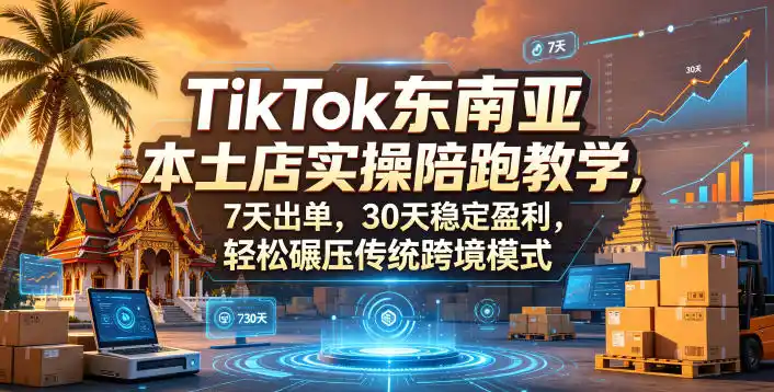 TikTok东南亚本土店实操陪跑教学,7天出单,30天稳定盈利,轻松碾压传统跨境模式(更新0819) TikTok东南亚本土店实操陪跑教学,7天出单,30天稳定盈利,轻松碾压传统跨境模式(更新0819)