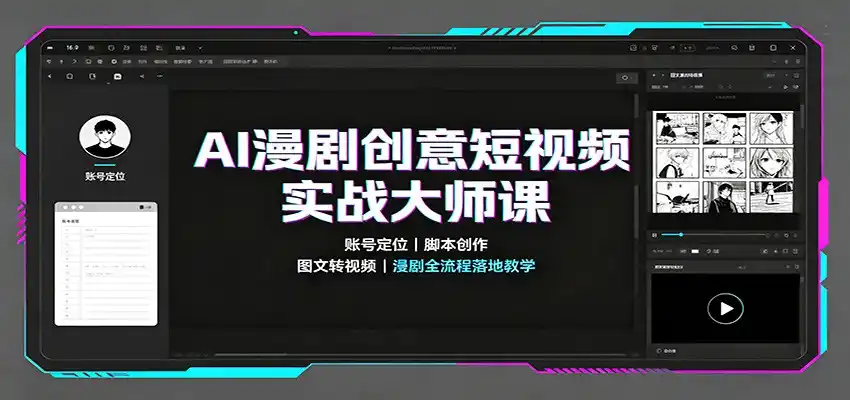 AI漫剧创意短视频实战大师课:账号定位脚本创作,图文转视频,漫剧全流程落地教学 AI漫剧创意短视频实战大师课:账号定位脚本创作,图文转视频,漫剧全流程落地教学