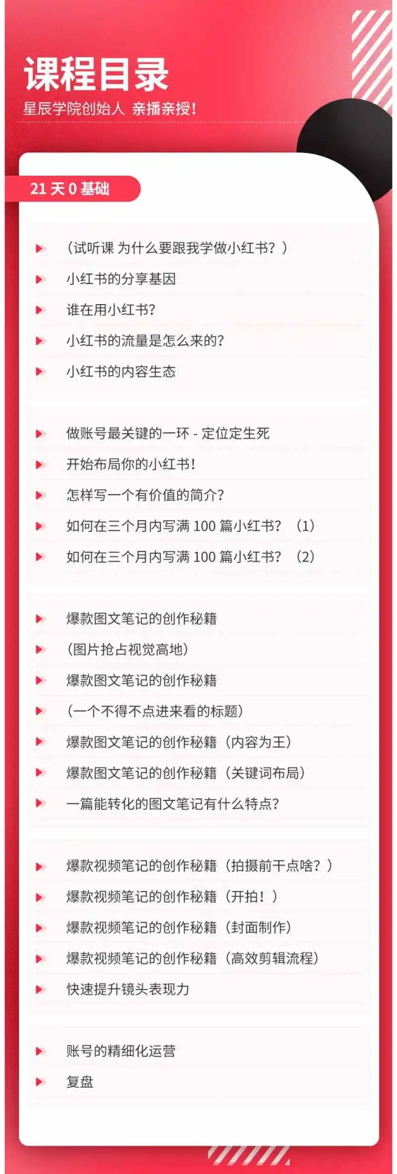 小红书21天图文视频爆款创作课：掌握选题、图片、标题、内容、关键词与脚本剪辑，建立持续创作体系