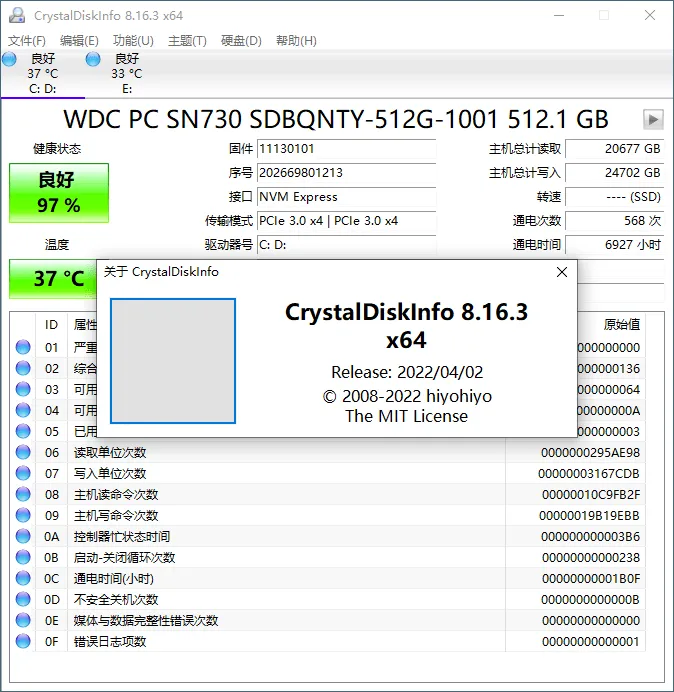 CrystalDiskInfo v9.9.3绿色版