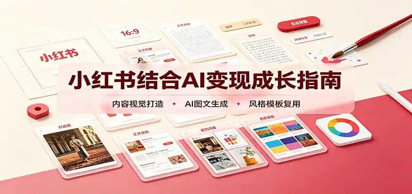 小红书结合AI变现成长指南:账号精准定位,内容视觉打造,搭建可复制流量获客体系 小红书结合AI变现成长指南:账号精准定位,内容视觉打造,搭建可复制流量获客体系