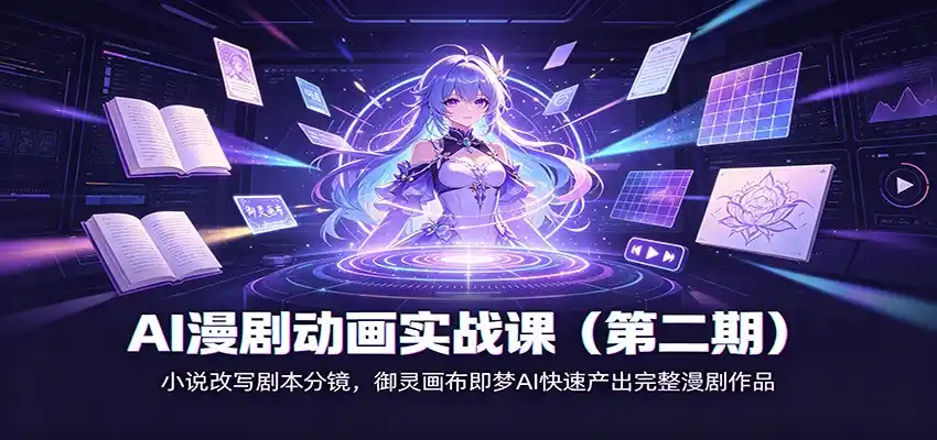AI漫剧动画实战课(第二期):小说改写剧本分镜,御灵画布即梦AI快速产出完整漫剧作品 AI漫剧动画实战课(第二期):小说改写剧本分镜,御灵画布即梦AI快速产出完整漫剧作品