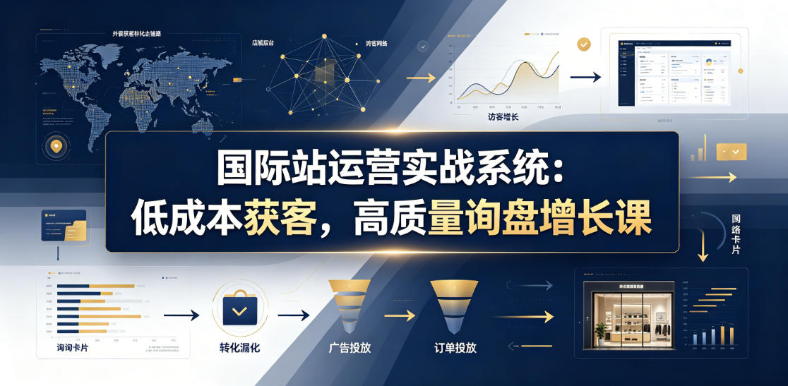 国际站运营实战系统:低成本获客,高质量询盘增长课(更新26年) 国际站运营实战系统:低成本获客,高质量询盘增长课(更新26年)