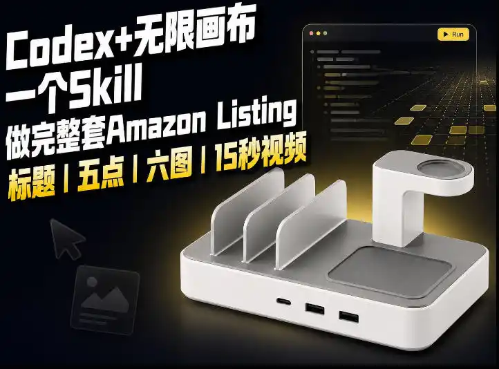 我用一个Codex Skill做完Amazon Listing:标题、五点、六图和视频全流程 我用一个Codex Skill做完Amazon Listing:标题、五点、六图和视频全流程