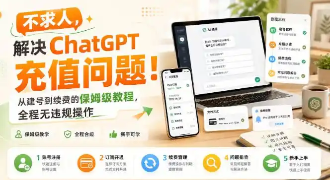 不求人,解决ChatGPT充值问题!从建号到续费的保姆级教程,全程无违规操作 不求人,解决ChatGPT充值问题!从建号到续费的保姆级教程,全程无违规操作