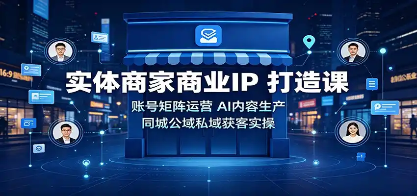 实体商家商业IP打造课:账号矩阵运营,AI内容生产,同城公域私域获客实操 实体商家商业IP打造课:账号矩阵运营,AI内容生产,同城公域私域获客实操